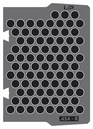 .454 · R insert half, top view