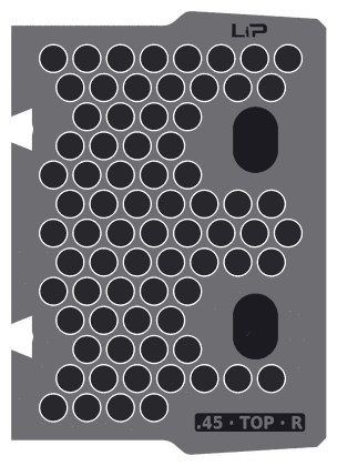 .45 · TOP · R insert half, top view
